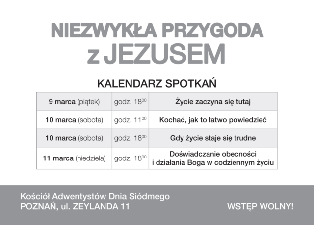 Niezwykła Przygoda z Jezusem - grafik